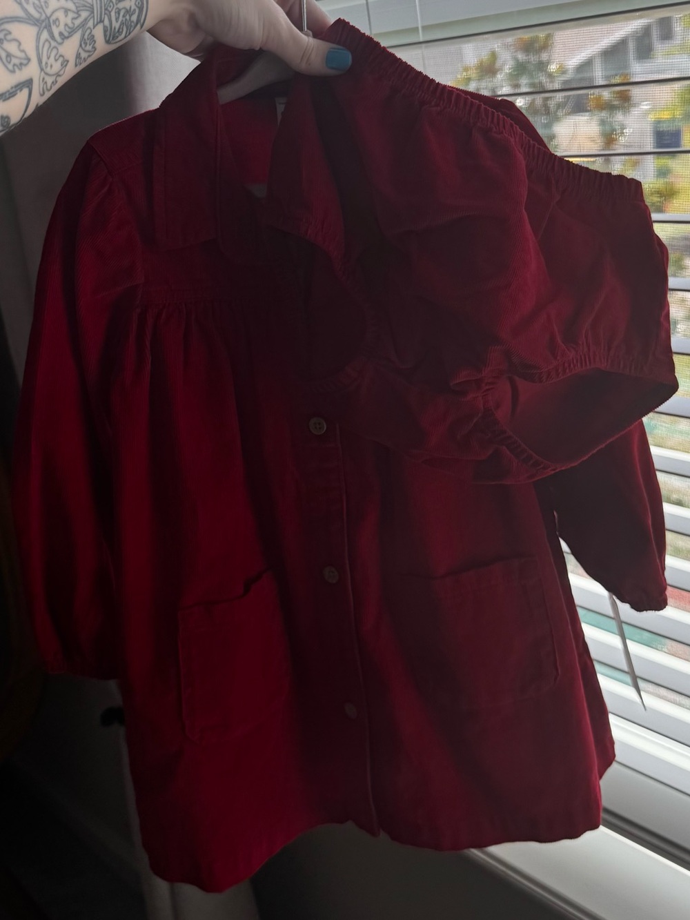 Carter's Burgundy Corduroy Toddler Jacket - Picture 3 of 3